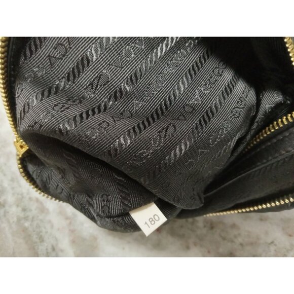 Prada Black Nappa Leather Bow Antique Clutch Bag 100% AUTHENTIC PRE-OWNED! - Picture 13 of 16